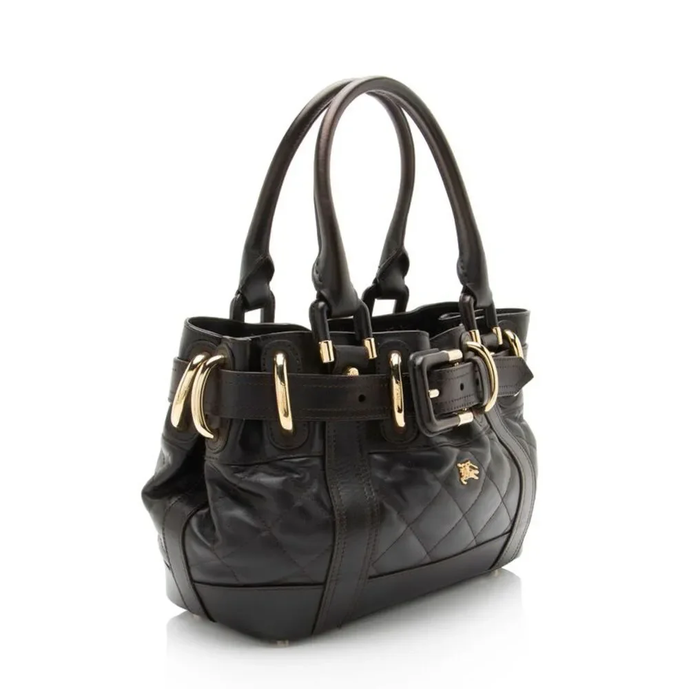 Burberry Quilted Leather Beaton Baby Satchel